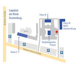 Lageplan MVZ Oranienburg und gynäkologische Praxis