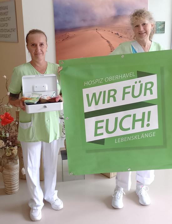 Geldsegen für das Hospiz Oberhavel Lebensklänge: Die Mitarbeiterinnen im Hospiz erfüllen mit den Spenden den Gästen letzte Wünsche (Foto: WIR FÜR EUCH!/Robert Remer)