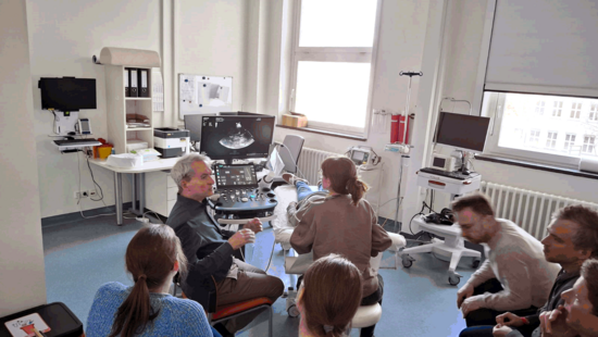 Impressionen des TCCS-Ultraschallkurses nach DEGUM-Kriterien, 04.-05.04.2025, Klinik Hennigsdorf