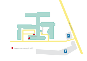 Lageplan des MRT-Gerätes